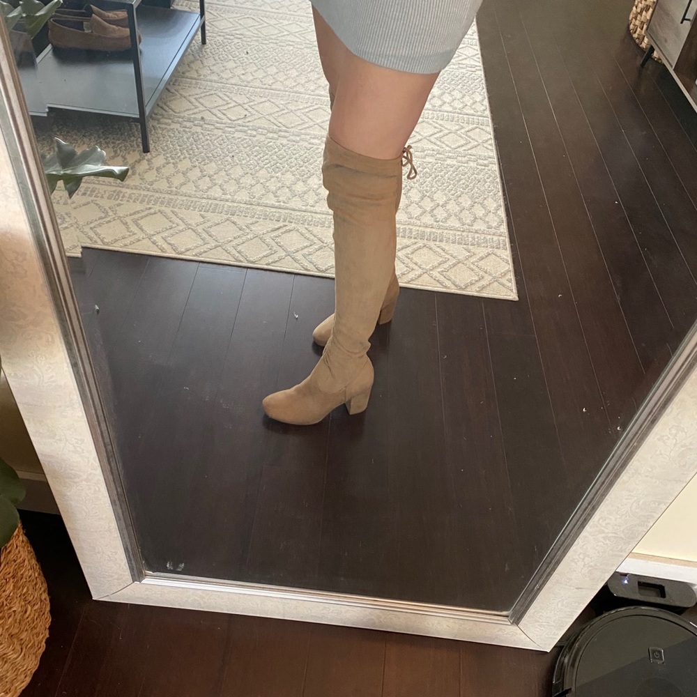 Knee high tan boots size 9